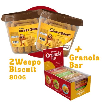 Pack Biscuits Weepo 800g + Granola Bar | Pack Familial