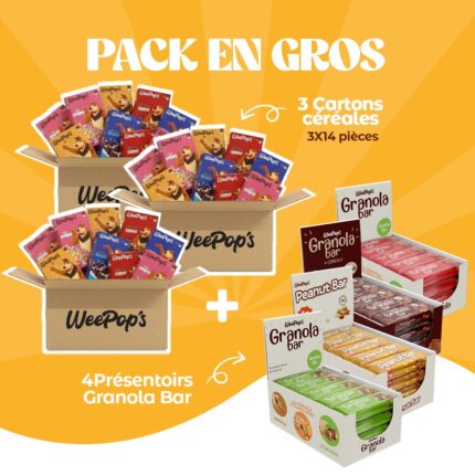 Pack en Gros | 3 x 14 Céréales Mixtes + 4 Granola Bar